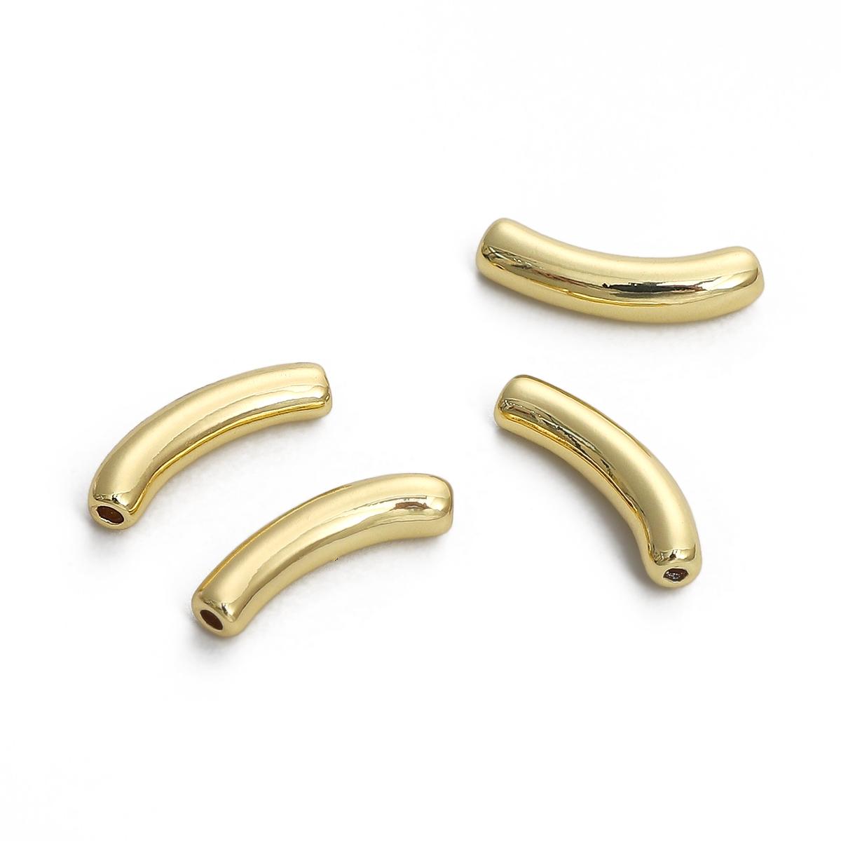 

Медные изогнутые бусины-разделители для изготовления ювелирных изделий своими руками, аксессуары для рукоделия 4x18mm