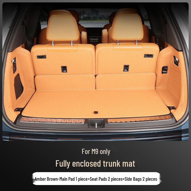 Full Coverage Nappa Leather Trunk and Backrest Mat for 2024/25 AITO M9 Five/Six-Seater