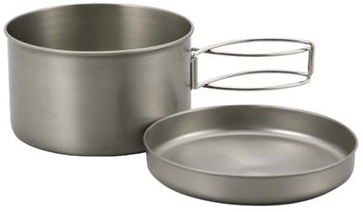 CAPTAIN STAG Barbecue Pot Plate Titanium Mount Cooker 2 Set M-9080M-9080