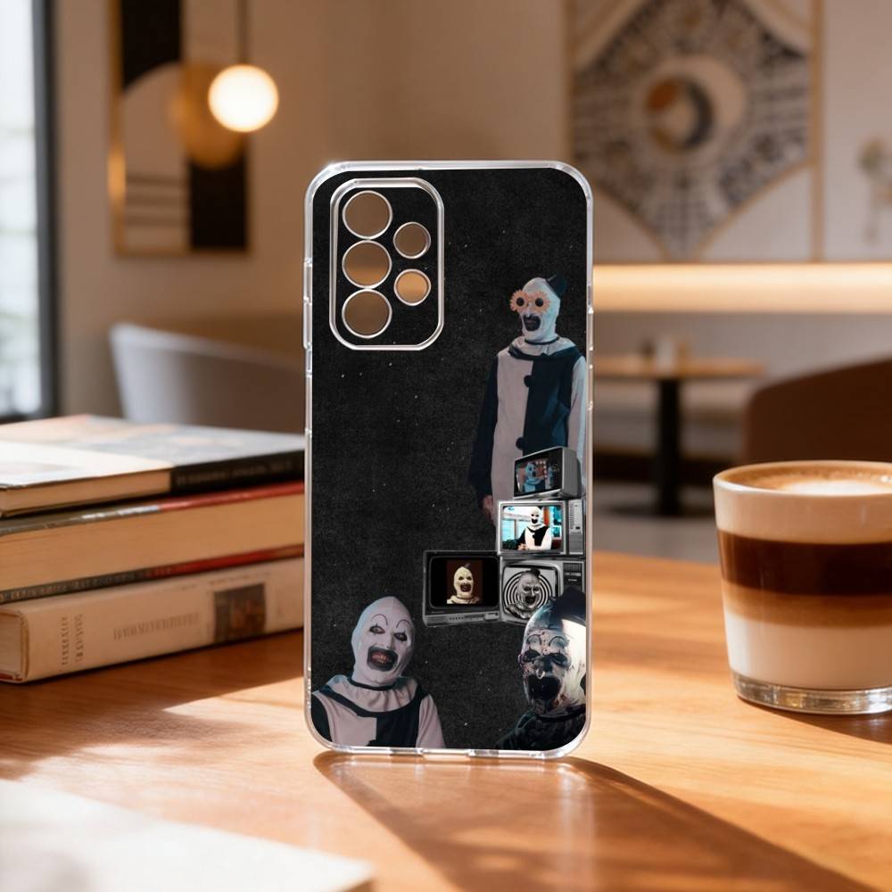 Art the Clown horror Terrifer Phone Case Transparent Silicone Soft For Samsung S25,S24,S21,S22,S23,S30,Ultra,S20,Plus,Fe