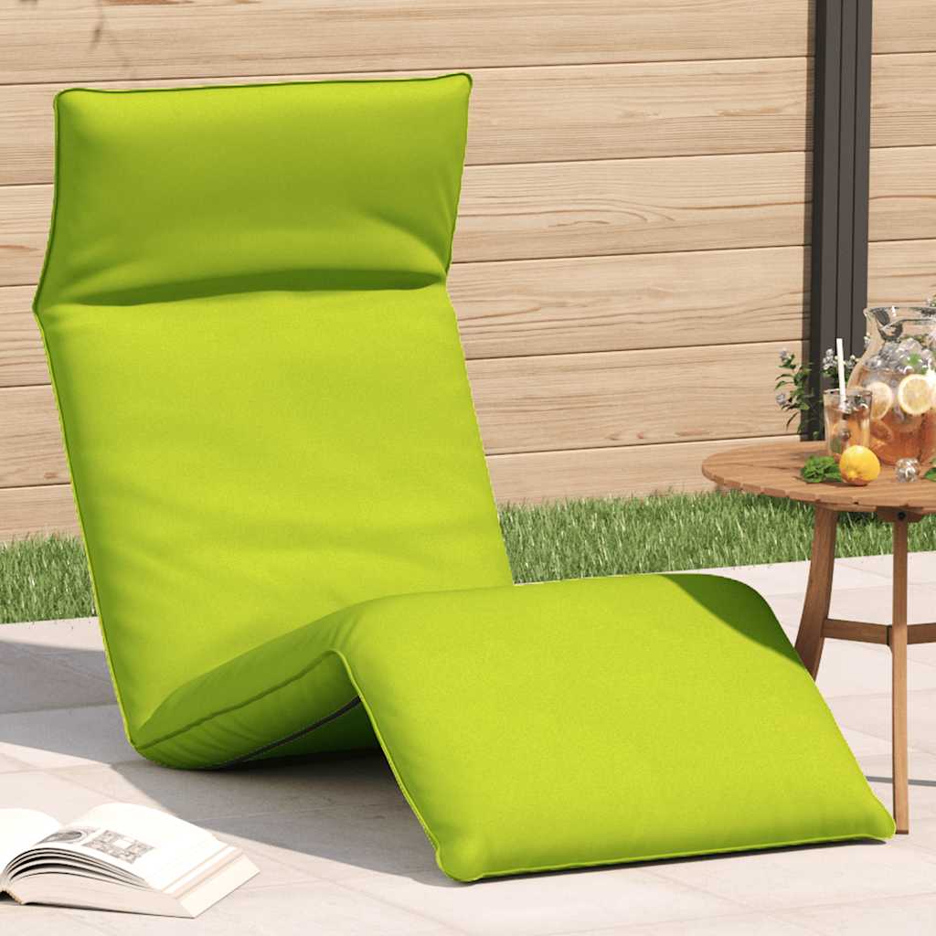 Foldable Sun Lounger Neon Green 175 X 54 X 8.5 Cm Oxford Fabric