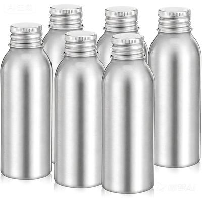 6 Pcs Aluminum Bottle Aluminum Container for Liquid Reagent Bottle Travel Cosmetic S Shampoo Sample Travel Bar Soap Container Perfume Toiletries