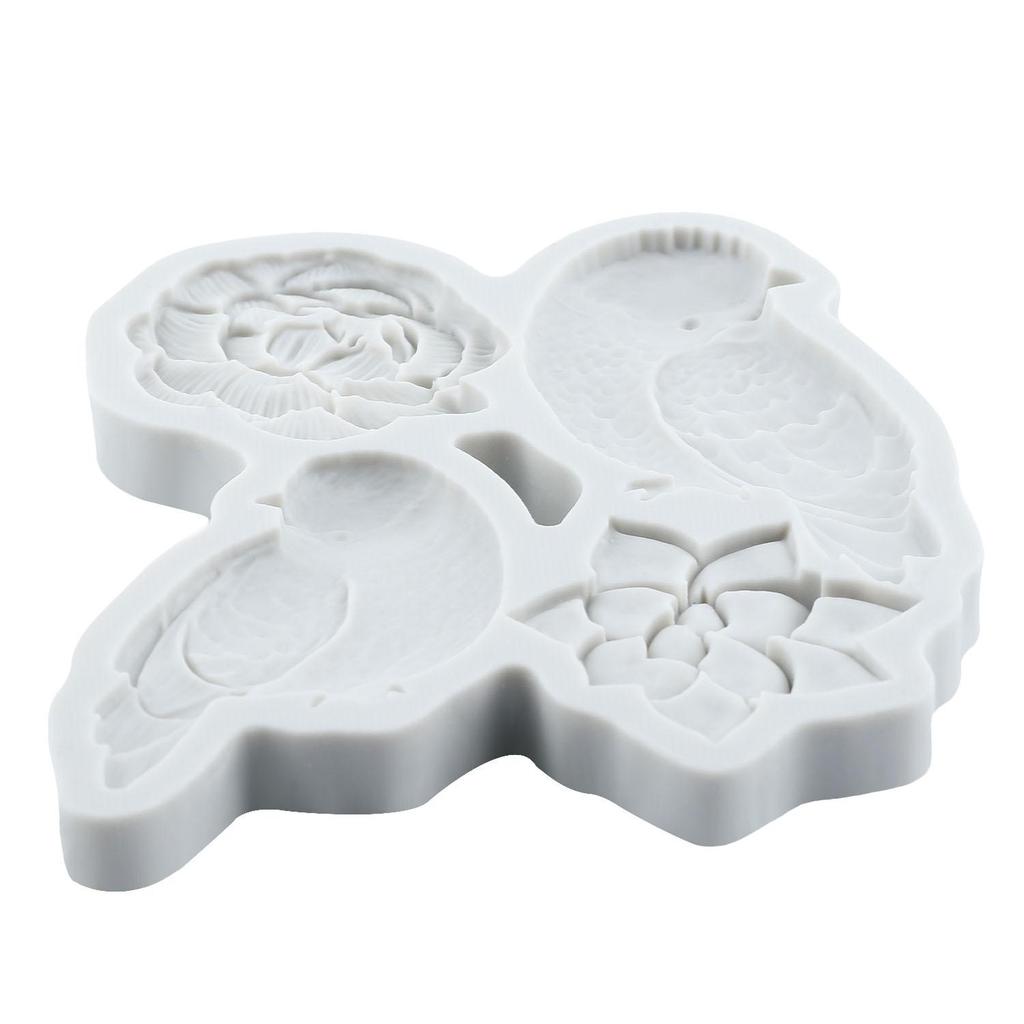 Bird Silicone Molds Flower Fondant Mold Cake Decorating Tools Cupcake Topper Candy Chocolate Gumpaste Mold