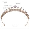 New Wedding European Style Wedding Headband, Forest Leaf Crystal Beaded Starry Handmade Bridal Crown