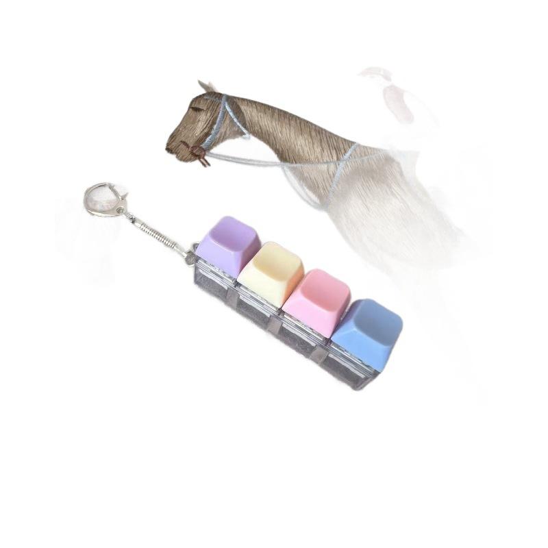 1-Button 4-Button 9-Button Macaron LED Stress-Relief Button Tester Stress-Relief Toy Keyboard Keychain Keyring