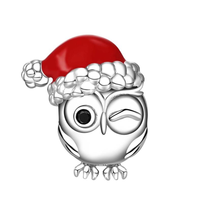Novos Pingentes de Natal Diy Joias Femininas Presente Árvore de Natal Rena Nariz Vermelho Papai Noel Contas Encaixe Pulseira Original Acessórios