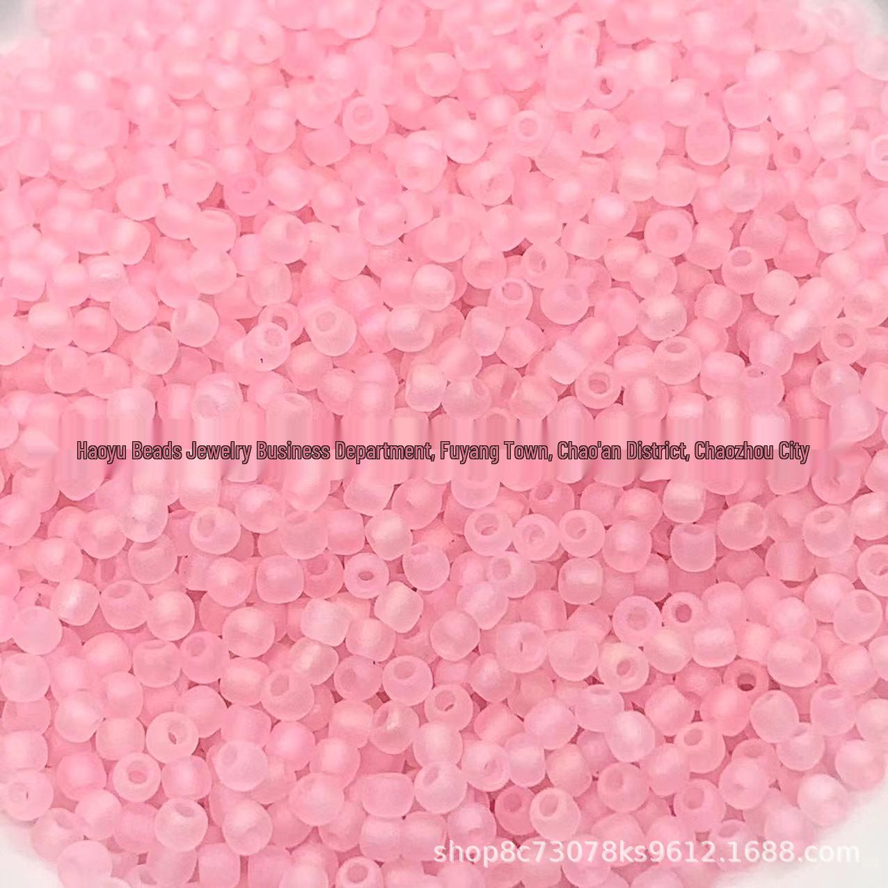 High-Quality 2m Frosted Iridescent Glass Rice Beads for DIY Jewelry and Accessories. 2mm (450g)