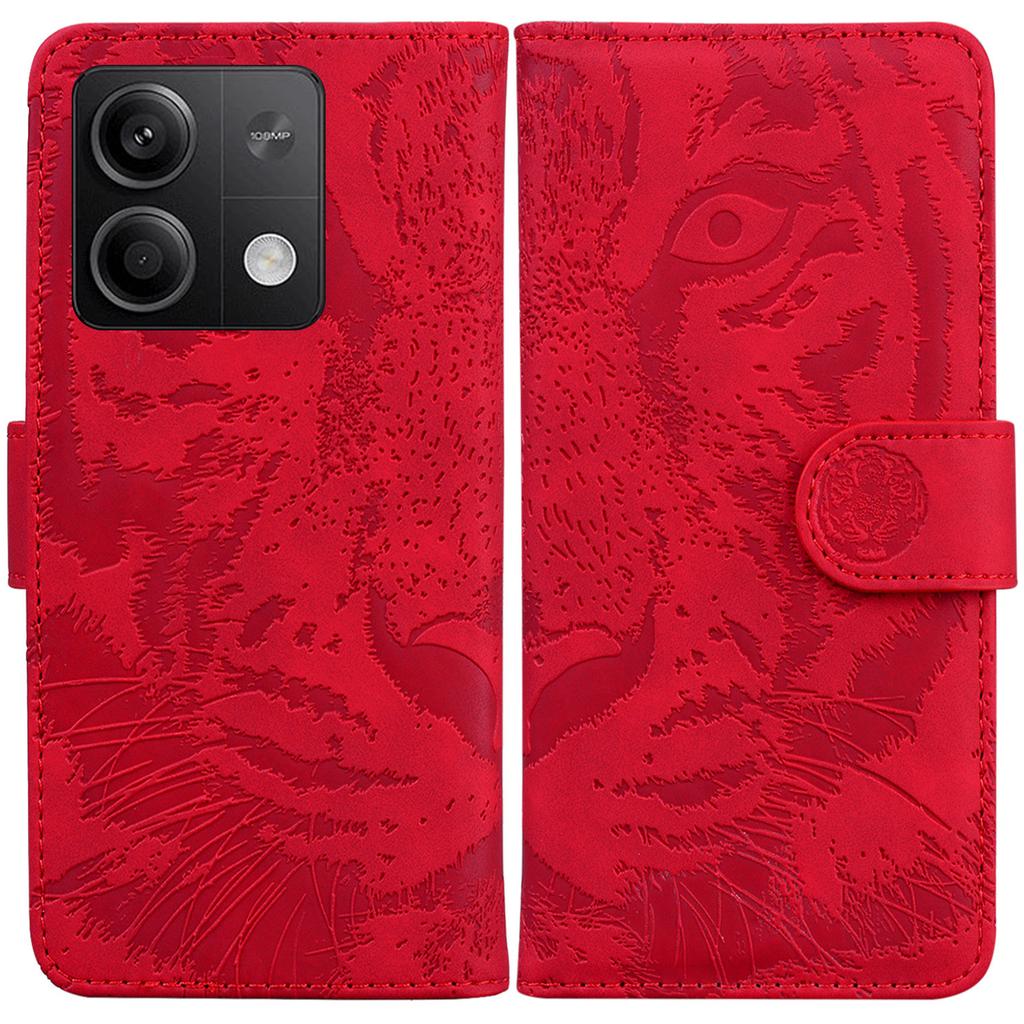 For Xiaomi Redmi Note 13 5G/Note 13 5G (China) Leather Wallet Case Tiger Pattern Cover