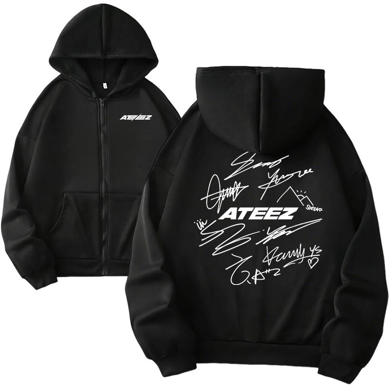 K-pop Zipper Hoodie for Woman High Quality Hooded Long Sleeve Jackets All Season Female Urban Sweatshirts