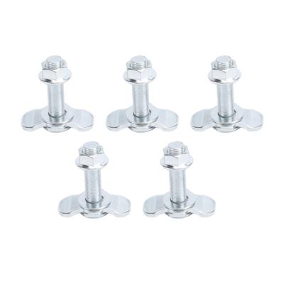 5pcs L Track Double Lug Threaded Stud Nut Fitting M10x45mm for Truck Bed Trailer Cargo Control