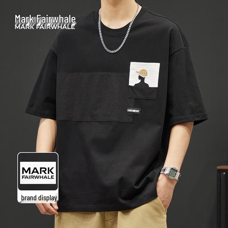 

MARK FAIRWHALE Men s 2026 Summer Cotton Short Sleeve T-Shirt 2XL