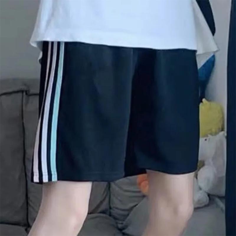Drei-Bar-Shorts, Damen-Fünf-Punkt-Hosen, BF-Sommerstudenten, lockere Freizeithosen, Sporthosen, weit geschnittene Hosen, Mittelhosen