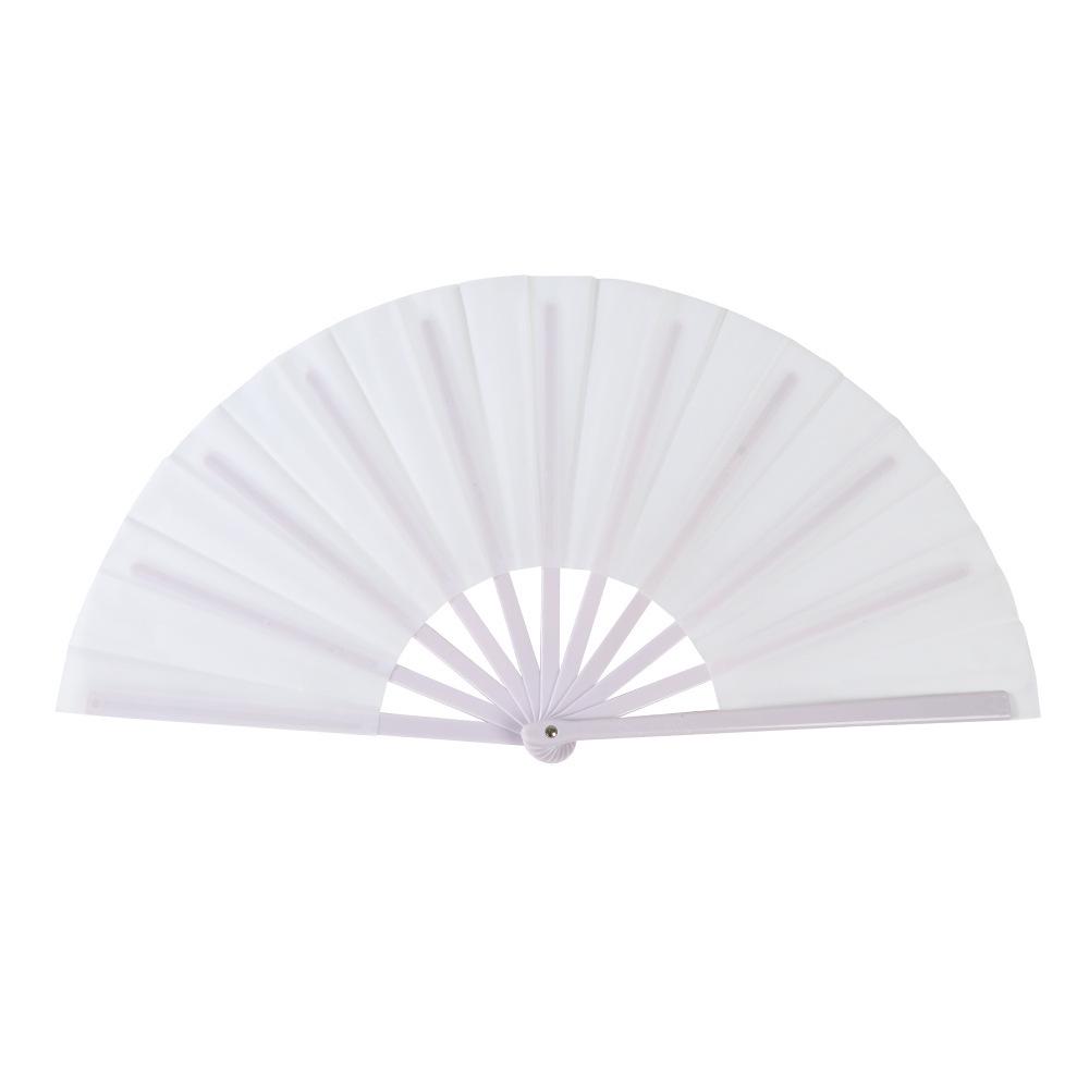 Leque dobrável de 7 polegadas de cor sólida - Acessório de performance de dança e para refrescar