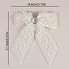 Korean Pearl Bow Hair Clip Elegant Ribbon Hairpin Sweet Rhinestone Handmade Barrette For Women Girls Kids Headdress Accessories