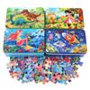 Neue 60 Teile Holzpuzzles Kinder Cartoon Tier Holzpuzzle Frühe pädagogische Lernspielzeuge für Kinder