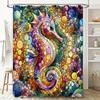Colorful Fish Pattern Shower Curtain Perfect for Bathroom Decor