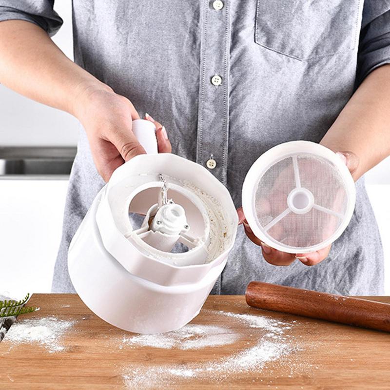 Electric Flour Sifter Battery Operated Handheld Large Capacity Automatic Sieve Electric Powdered Sugar Strainer Sifter For Grain
