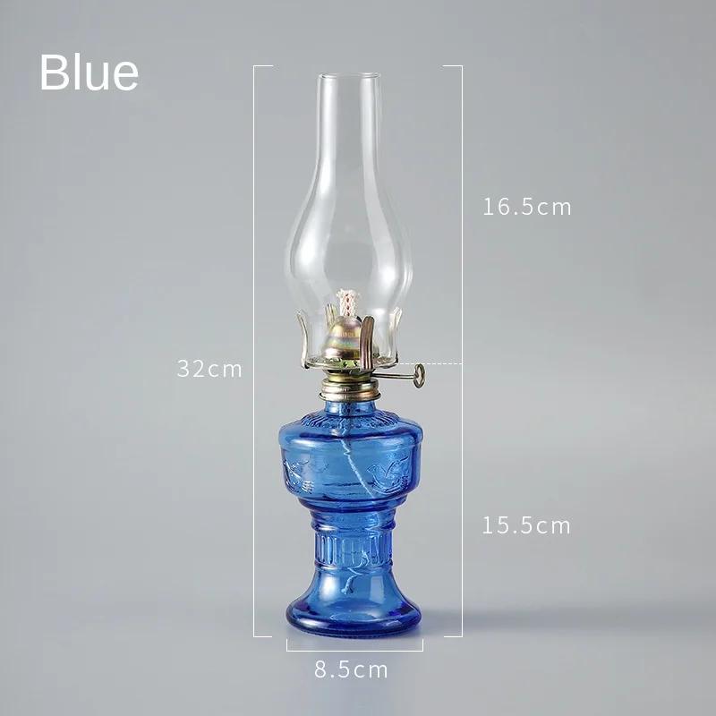 Rural Oil Lamp Lantern Glass Kerosene Lamp Retro Indoor Oil Lamp Home Decoration Lighting Oil Lamp