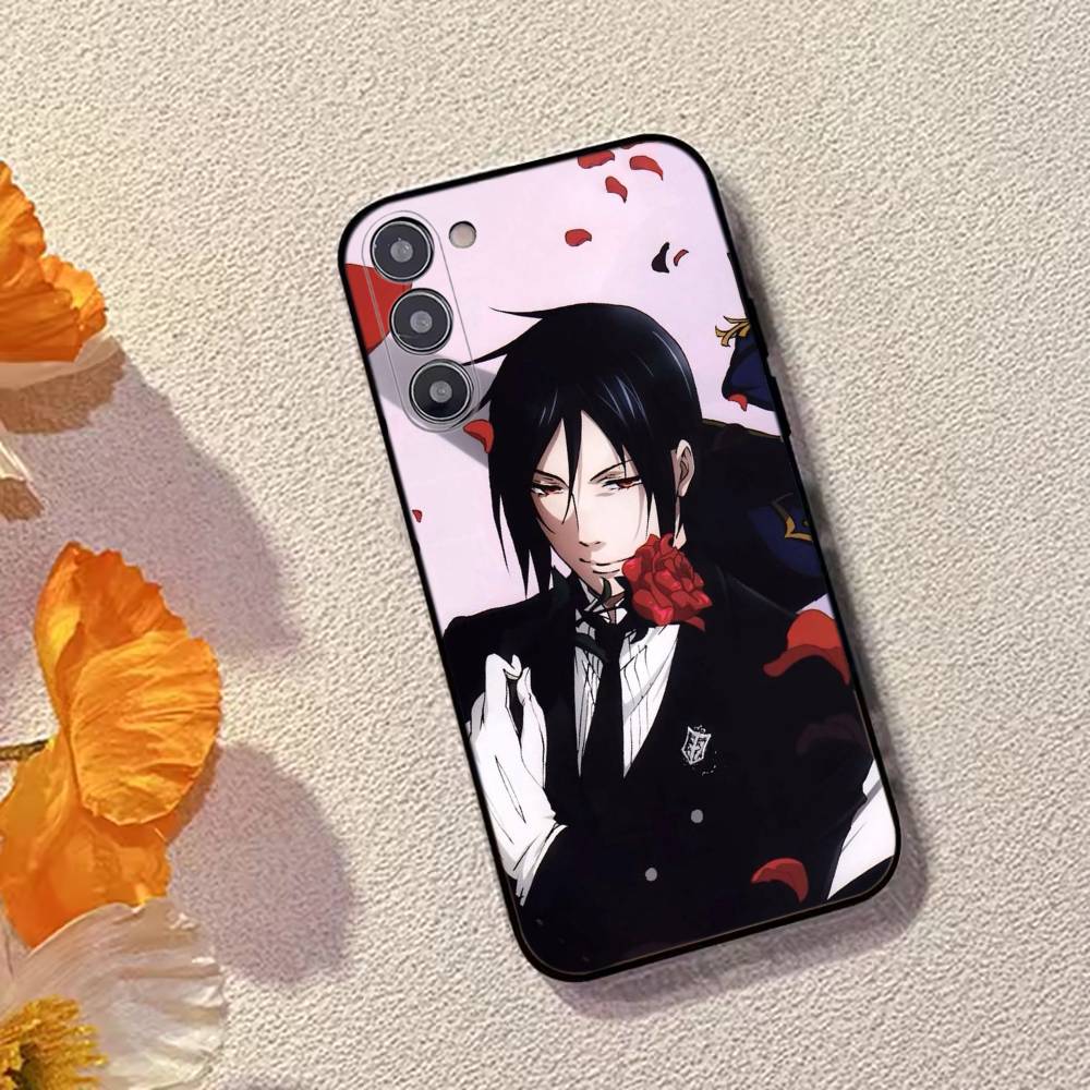 Anime Black B-Butler Handyhülle Schwarzes Silikon Weich Für Samsung Galaxy A73,A72,A71,A70,A53,A52,A51