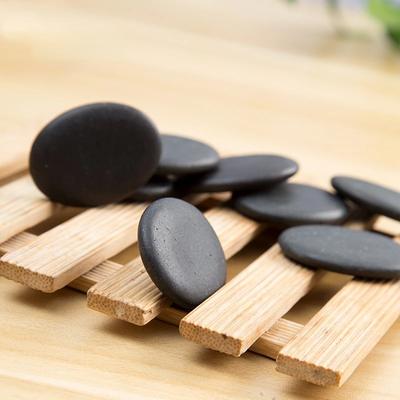 1/7-teiliges Hot-Stone-Massageset, Heizbox, lindert Stress, Rückenschmerzen, Gesundheitspflege, Lava-Basalt, runde Massagesteine