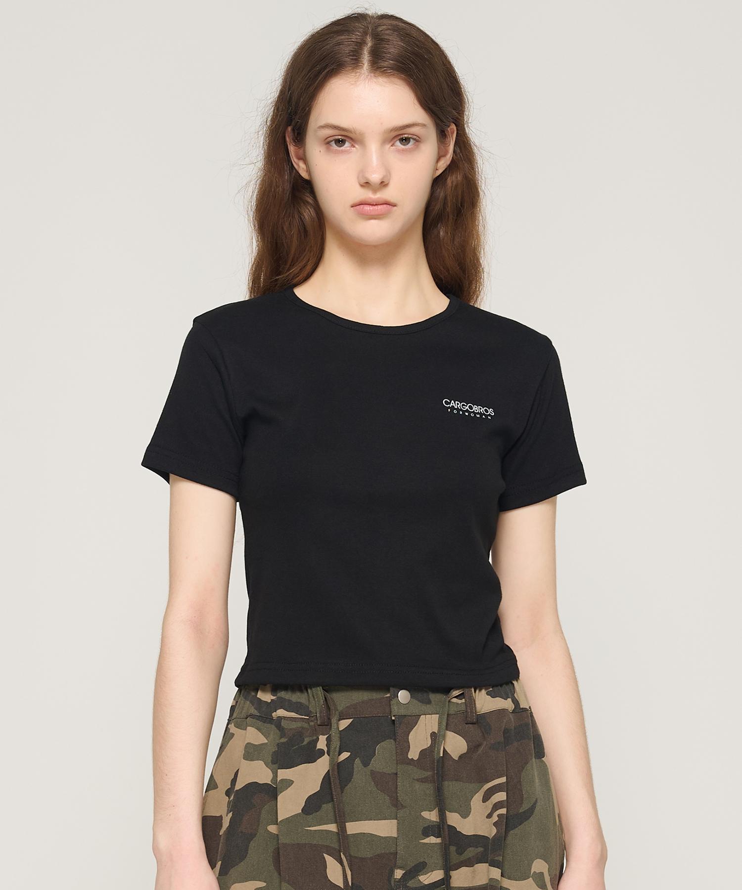 Cargo Bros For Woman Essential Logo Short Sleeve T-Shirt (Black) Free