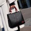 New Handbag Going Out Messenger Bag Large Capacity Soft Leather Letter Embossed Shoulder Tote Bag