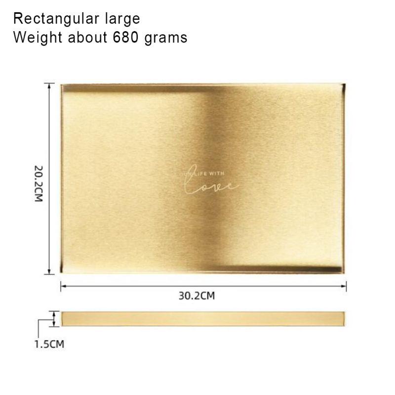 Luxurious Metal Storage Tray Gold Oval Dotted Fruit Plate Small Items Jewelry Display Tray Mirror Strorage Accessories