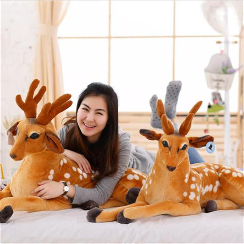 Cute Deer Plush Toys Deer Dolls Dummy Animals Children's Birthday Gifts for Boys and Girls Available On Site