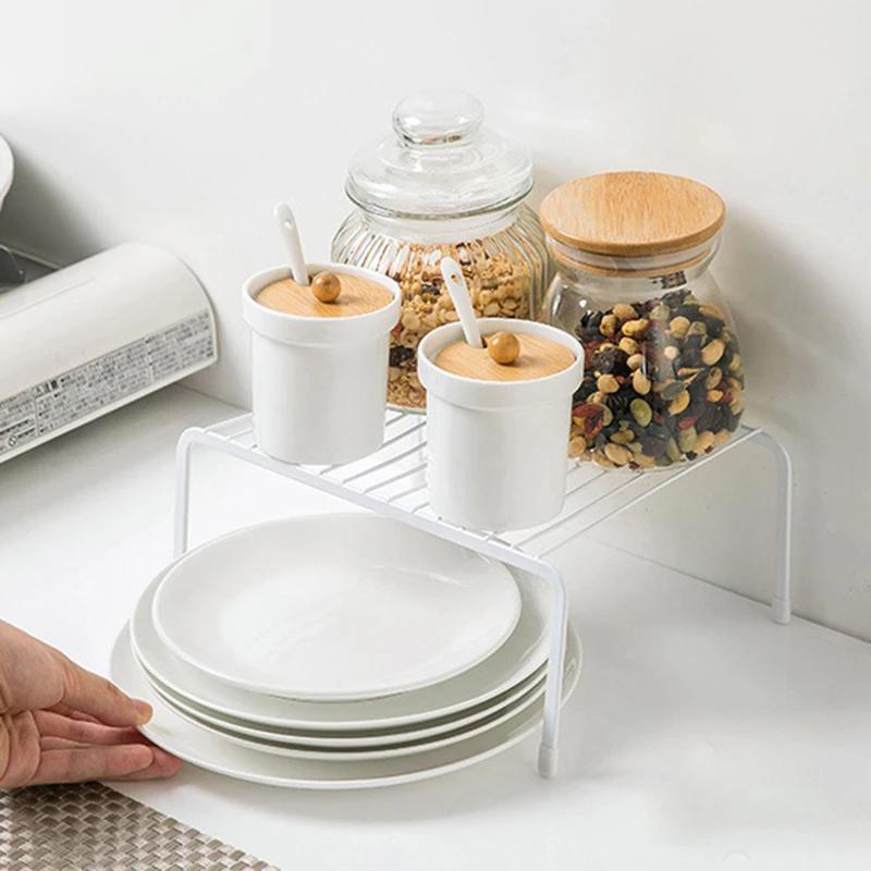 Kitchen Cabinet Organizer Shelf Iron Storage Rack Holder Bathroom Cabinet Organizer Food Pantry Organization and Storage Shelves