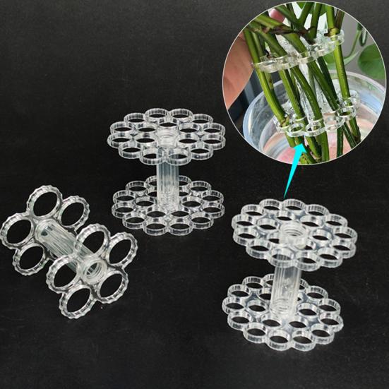 2Pcs Vase Flower Frog Reusable Clear Flower Arrangement Holder Flower Stem Holder Grid for Arranging Flowers Wedding Bridal Shower Party Decor