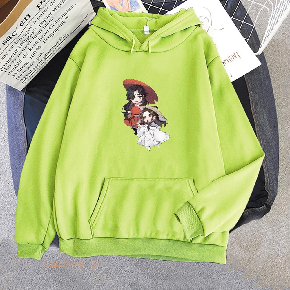 Heaven Official's Blessing Tian Guan Ci Fu TGCF Anime Hoodie WOMEN Fashion Aesthetic O-neck Long Sleeve Sweatshirt Autumn/Winter