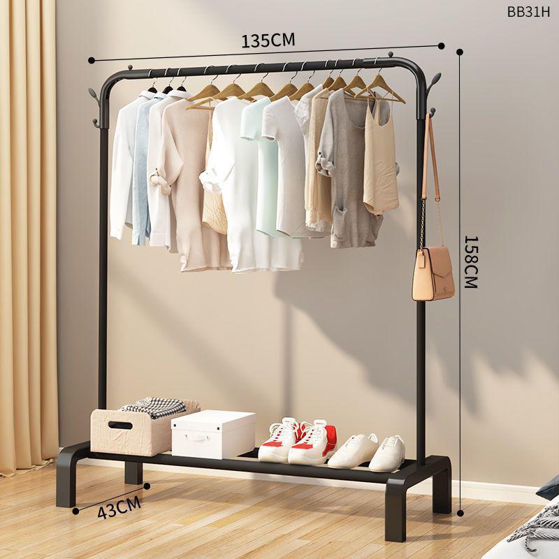 Multi-Functional Clothes Rack: Standing Drying & Coat Hanger for Bedroom, Dorm, or Balcony.