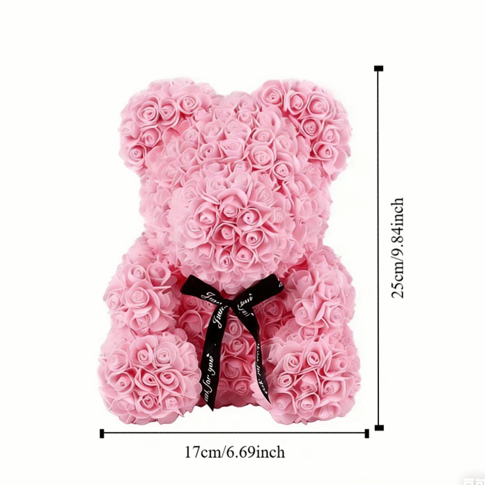 Lovers Gifts Simulated Flower Bear Sweet Valentine's Day Roses Rose Flower Bear Ornaments  Women