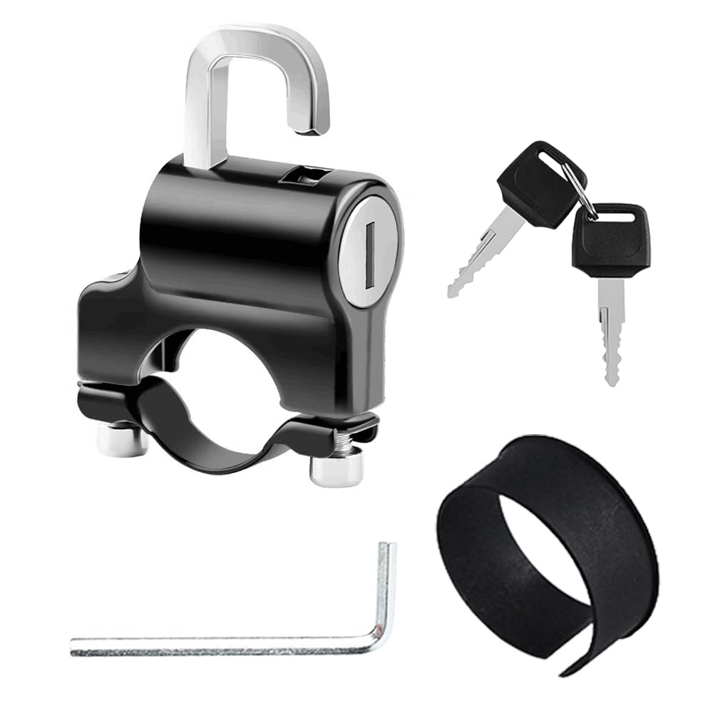 mitas TN-HMLK Bicycle Helmet Lock with Key Compact Heavy Duty Helmet Holder with Hook key type