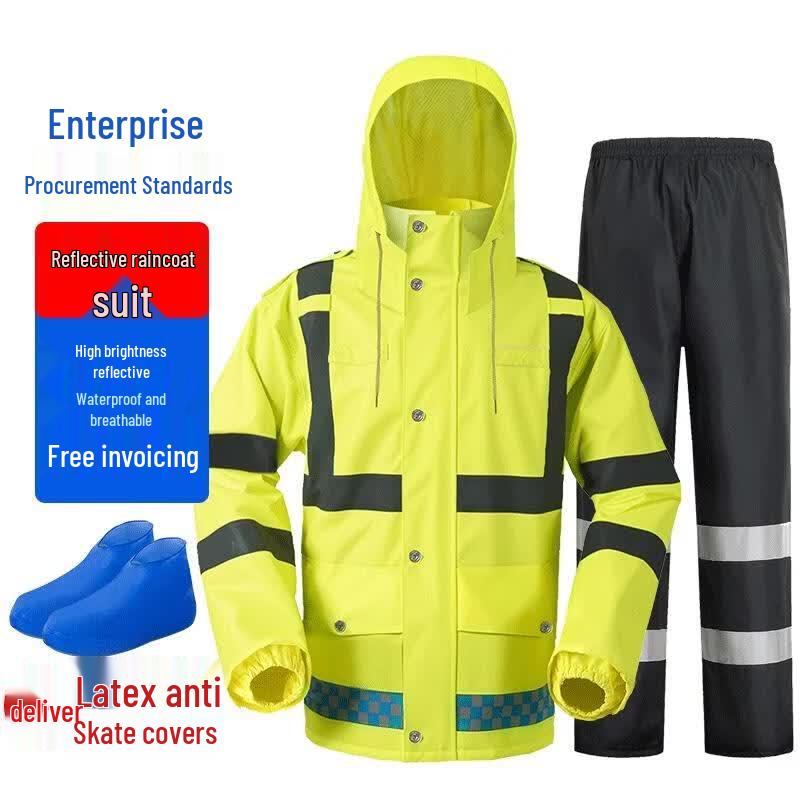 High-Visibility Reflective Split Rain Suit