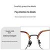 Unisex Full Frame Pure Titanium Eyeglasses with Acetate Oval Eyebrow Line