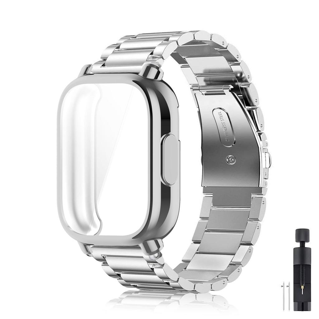 Case+Luxury Metal Strap For Redmi Watch 5 Active TPU Soft Case For Xiaomi Redmi Watch 5 Lite Stainless Steel Watchband Correa