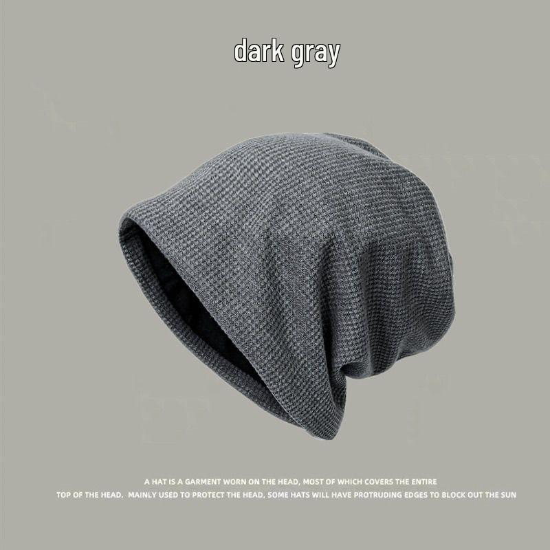 Trendy Men's Knitted Wool Slouchy Beanie for Large Heads - Winter Hip Hop Style