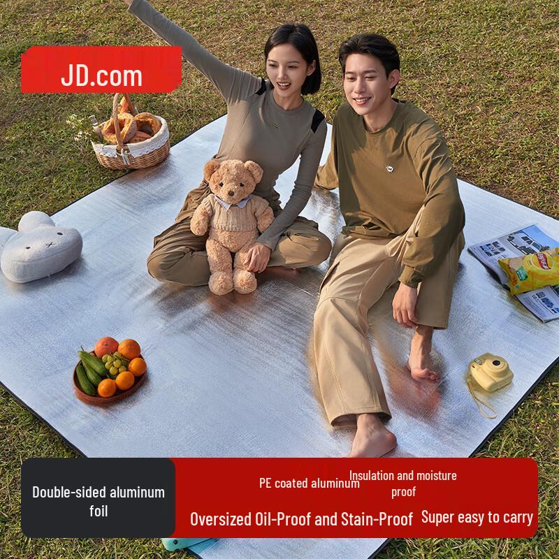Double-Sided Aluminum Foil Outdoor Camping Mat 2m x 2m (4-6 person)