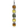 Multicolor Amber Sterling Silver Pendant