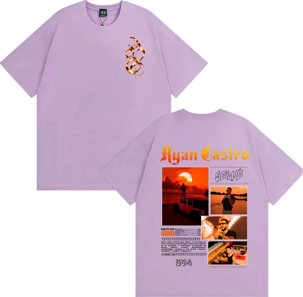 Rapper Ryan Castro Sende Album Tour 2026 Tshirt Unisexs Women Fashion Hip Hop Streetwear T Shirt Cotton Casual Oversized Tshirts