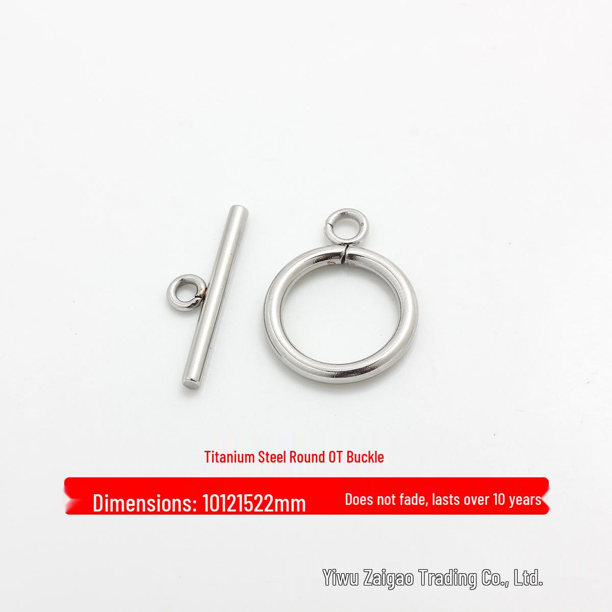 

18K Gold Vacuum Plated OT Clasp Necklace & Bracelet DIY Accessories, Non-Fading Stainless Steel with Handmade Pearl.