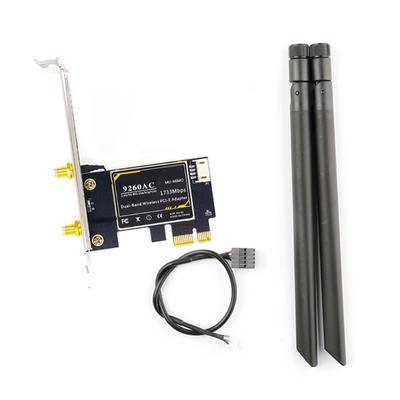 9260AC 2,4 GHz/5 GHz -Band 1730 Mbit/s WLAN-Adapterkarte PCI-E 1X -kompatibel 5.0 Wireless 9260NGW für Desktop