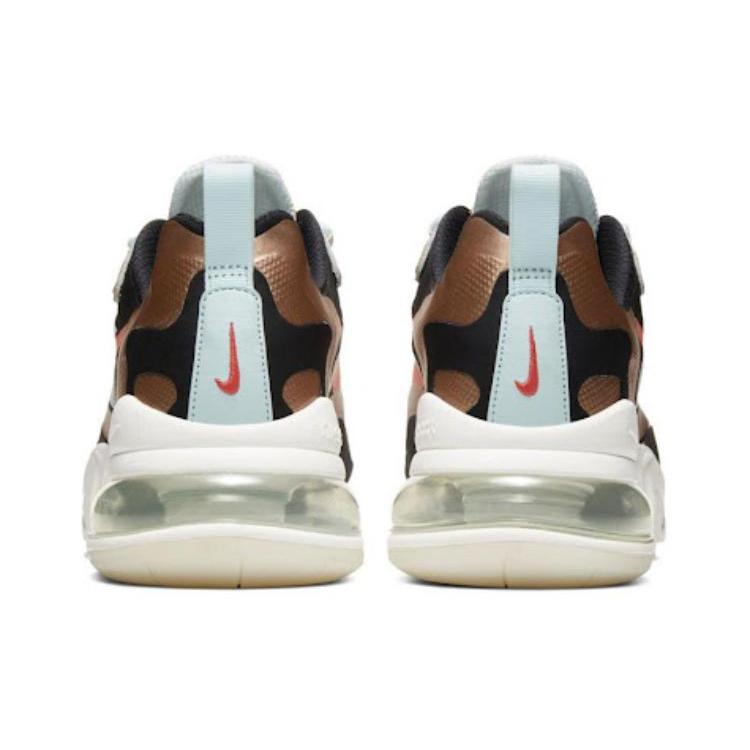 Nike Womens Air Max 270 React 'Red Bronze' (women's sizes) Sail / Black-Metallic Red Bronze-Pure Platinum Running Shoes CT3428 100