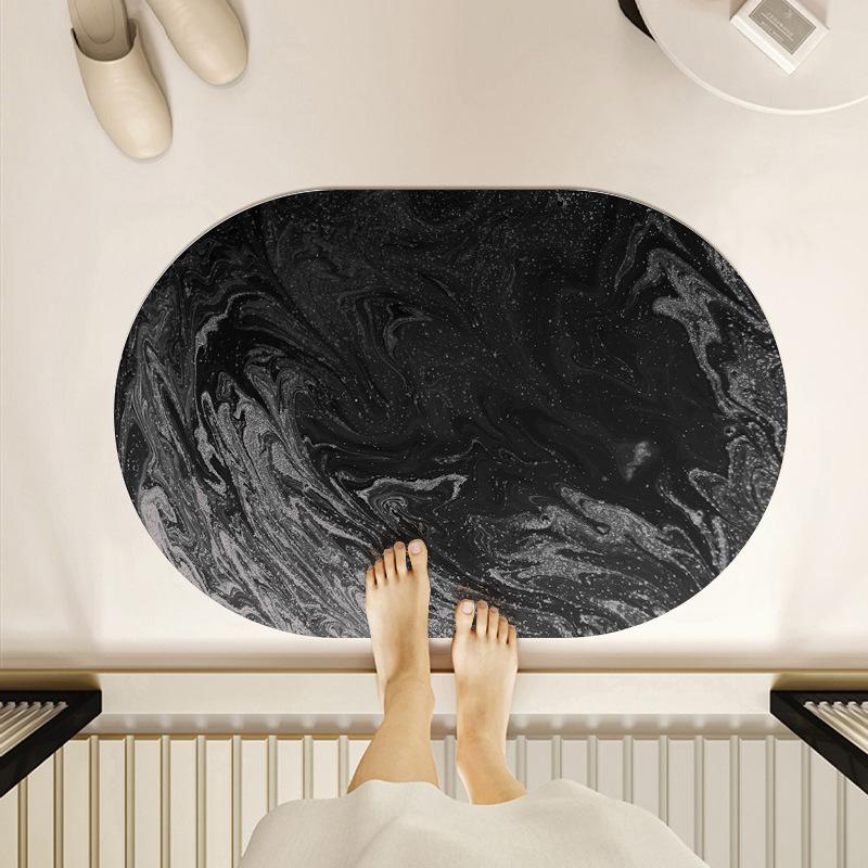 

Diatom Mud Moisture-wicking Soft Ground Mat Moisture-wicking Quick Drying Slip-resistant Toilet Toilet Bathroom Door Mat Carpet Mat 40*60CM