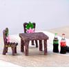 Dollhouse Accessories Mini Miniature Micro Landscape Garden Furniture Ornament Table and Chairs