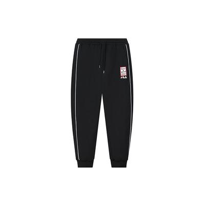 X Have A Good Time Collaboration Year Of The Tiger Limited Edition Casual Breathable Woven Long Knit Sports Pants Men Pants Black F11M219807F-BK