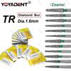 10Pcs/Pack TR Type Coarse Dental Diamond Burs Dentistry Strawberries Dia.1.6mm For High Speed Turbine Dentistry Materials