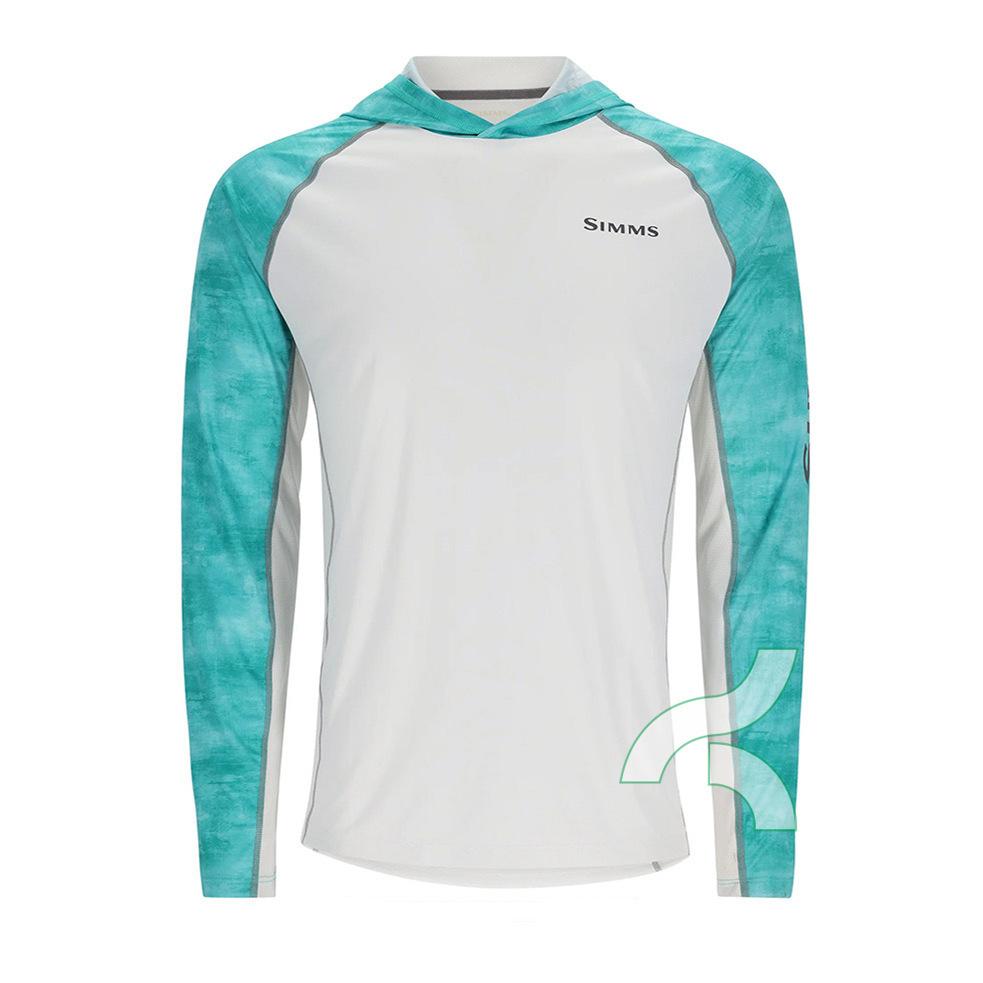 Cross-border SIMMS fishing suit UPF50 long-sleeved hoodie quick-drying breathable sunscreen clothes Luya outdoor T-shirt new