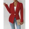 Women's Elegant Blazers Long Sleeve Solid Formal Blazer Ladies Office Work Set Single Button Outerwears Jackets Coat